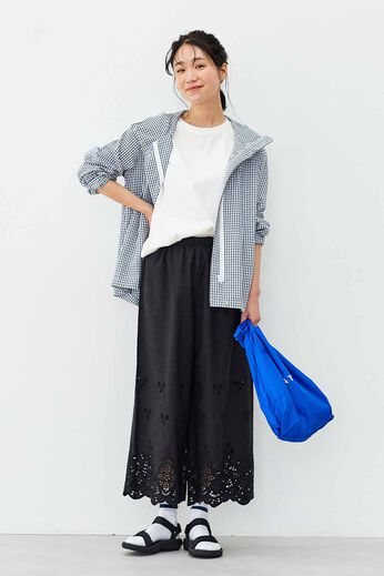 Live in comfort［リブインコンフォート］ | はまじ豪華レースガウチョパンツ〈ＢＫ〉リブイン