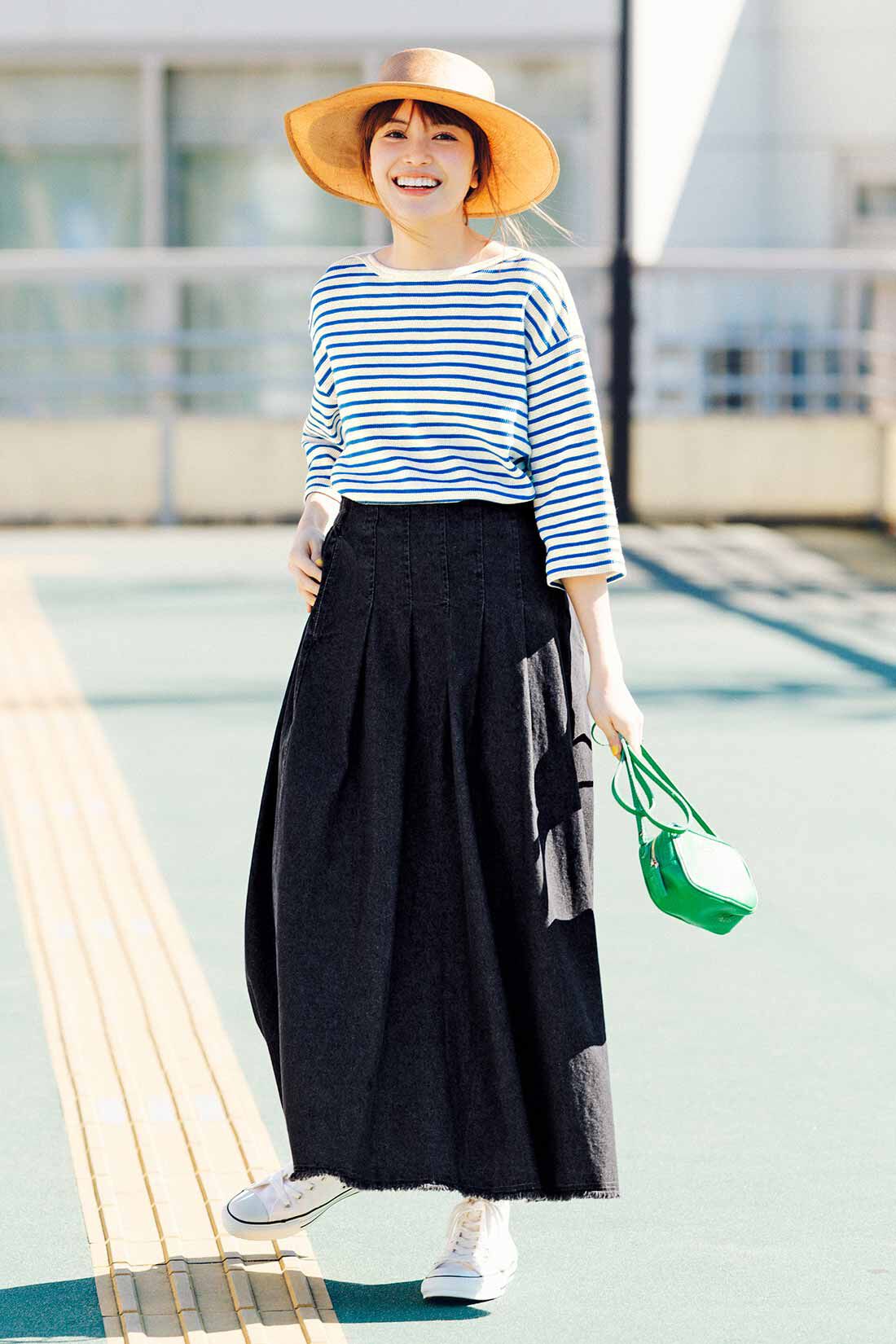 Live in  comfort|リブ イン コンフォート Live love cotton（R）プロジェクト 肌心地やわらかな 大人ボーダーワッフルトップスの会