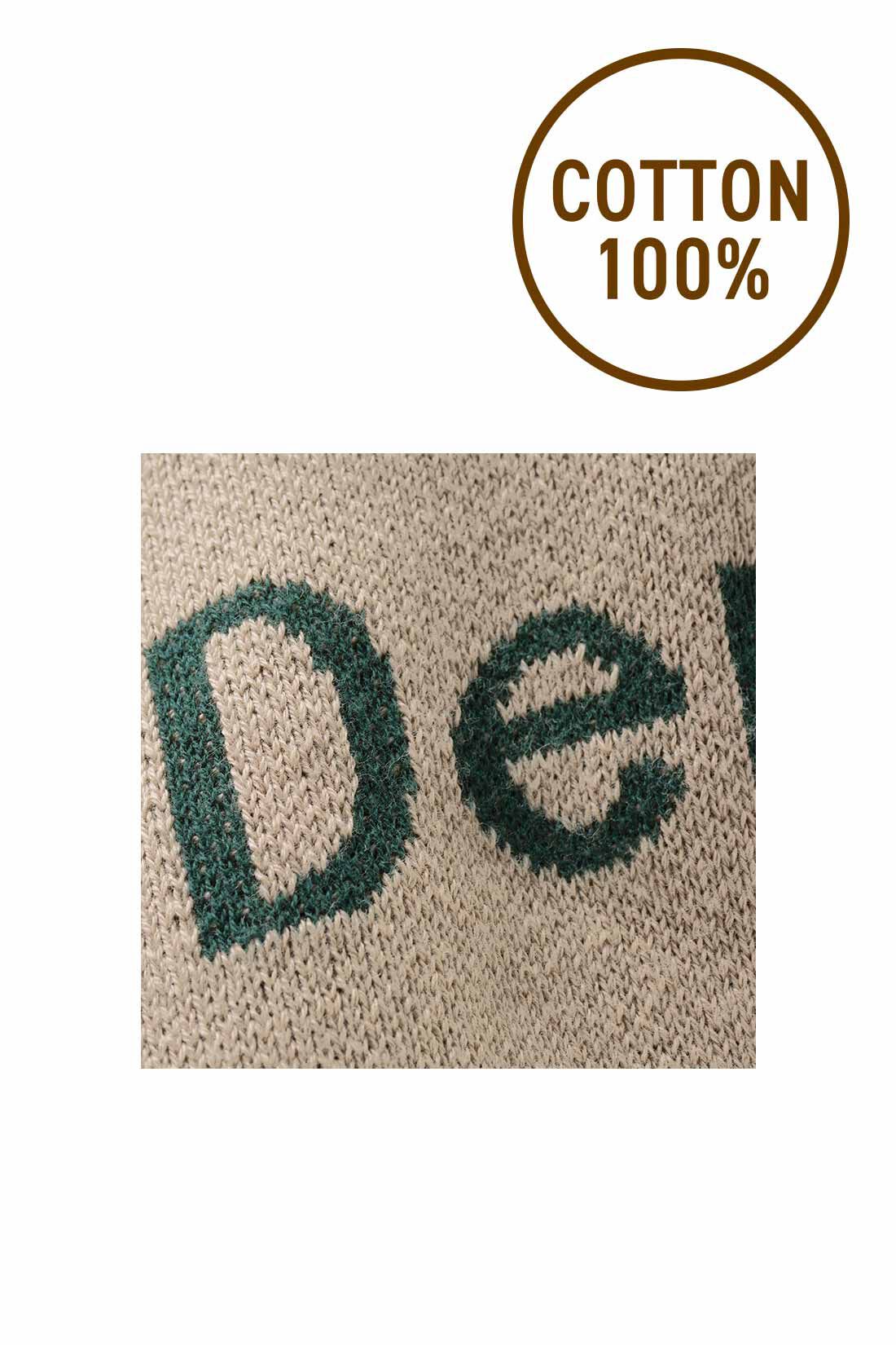 Live in  comfort|リブ イン コンフォート　トレーナー感覚で毎日活躍！ コットン100％のニットトップス〈カラー〉|厚みのある綿100％ニット。目が詰まった編み地だけど、ふんわり気持ちいい肌当たり。　※お届けするデザインとは異なります。