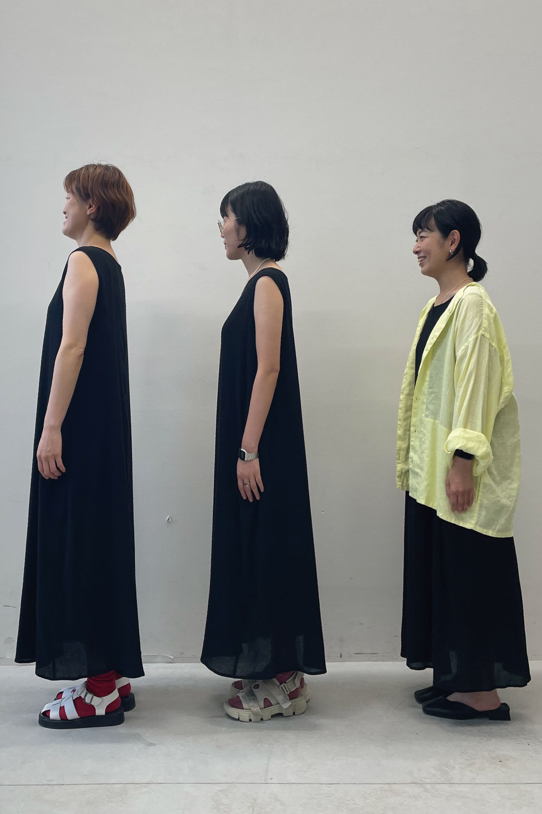 Live in comfort［リブインコンフォート］|リブ イン コンフォート 栞里ちゃんとつくった 楊柳素材が涼しげな 大人のノースリーブワンピース〈ブラック〉