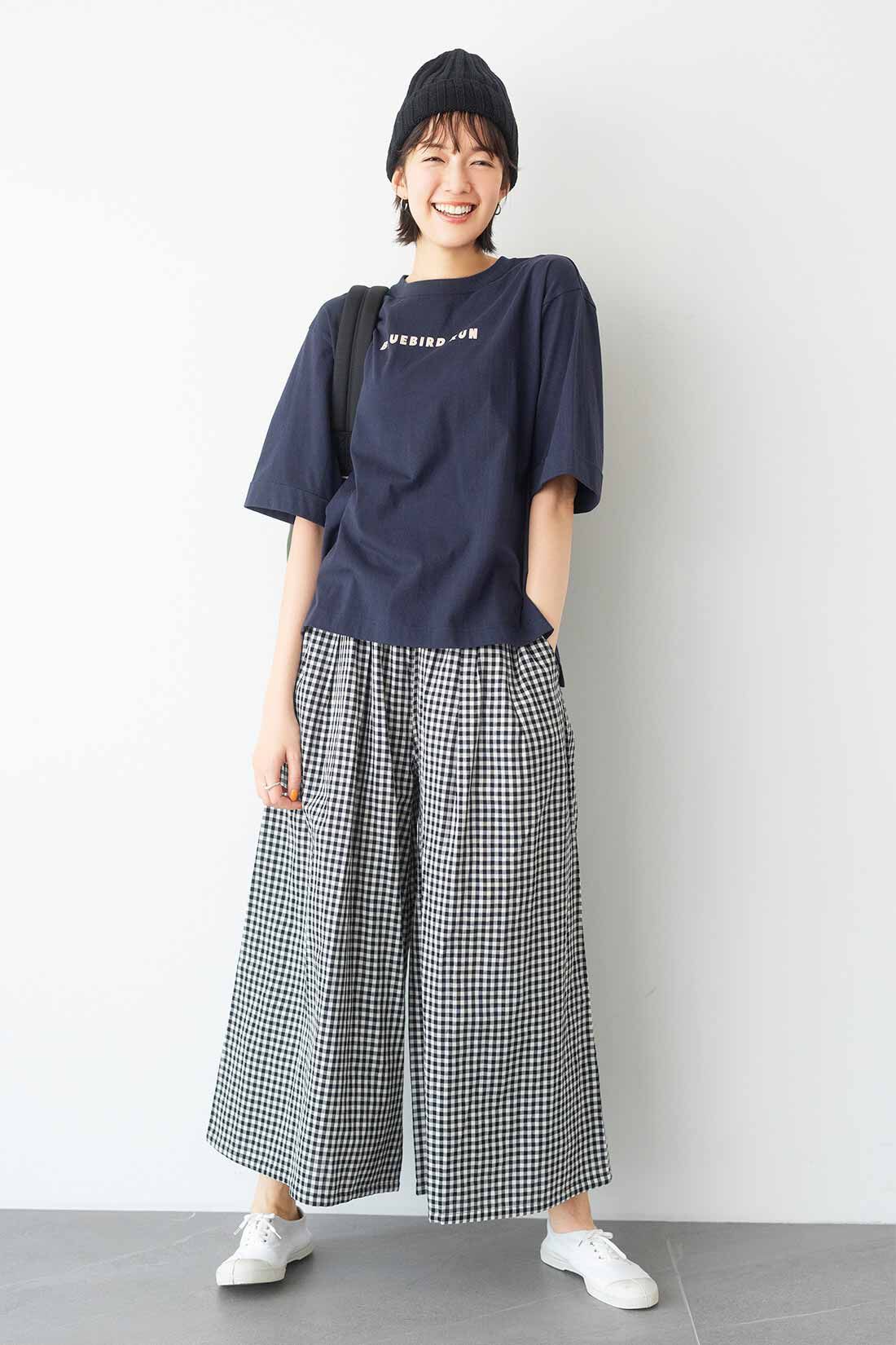 Live in  comfort|リブ イン コンフォート×500色の色えんぴつコラボ トルコオーガニックコットン五分袖Tシャツ【まとめ買いキャンペーン】