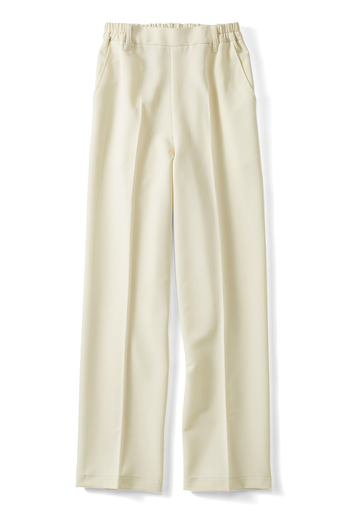 Live in  comfort|リブ イン コンフォート オンでもオフでも週7活躍！ きれいだねパンツ〈ワイドストレート〉〈アイボリー〉|アイボリー