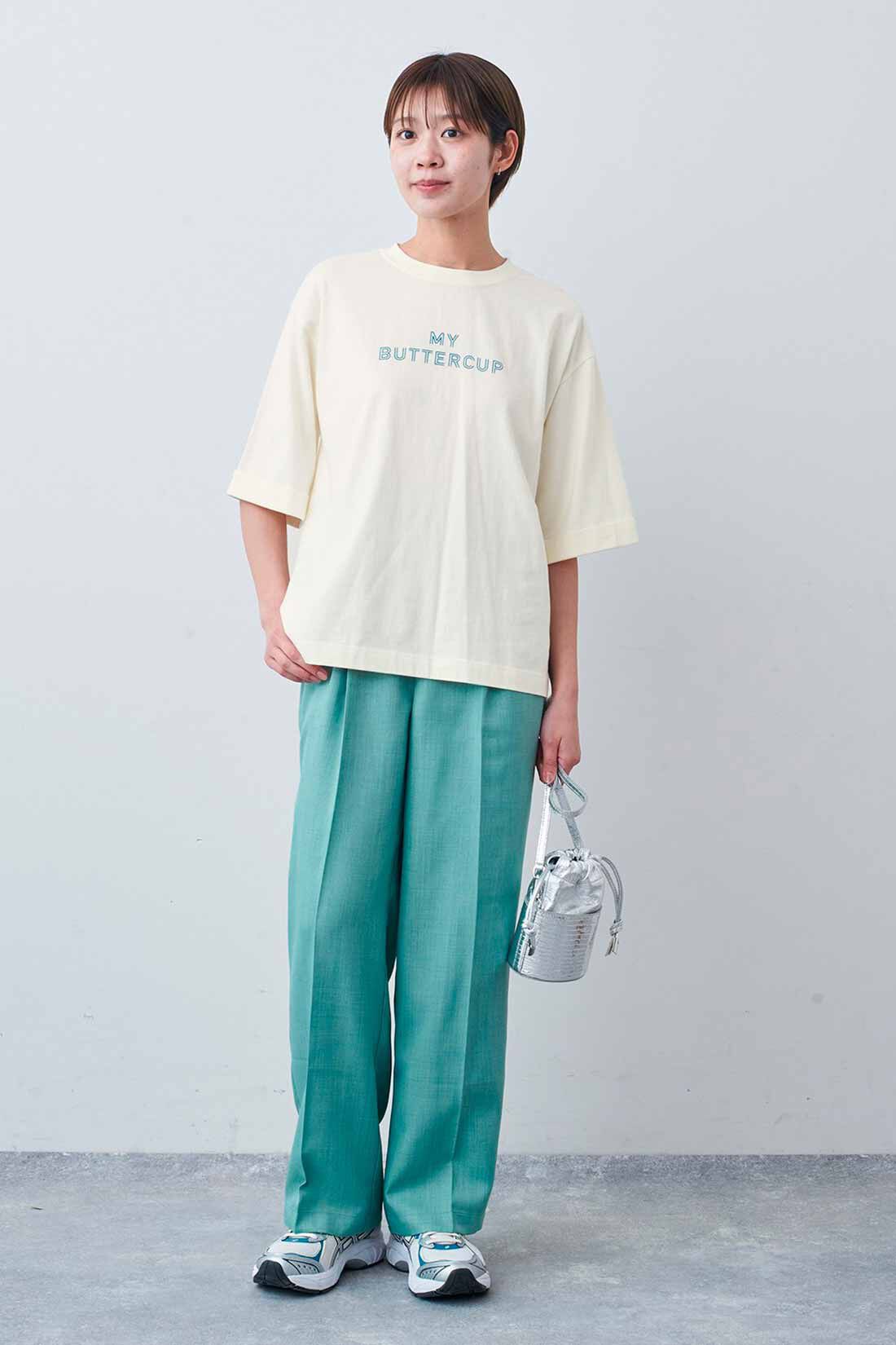 Live in comfort［リブインコンフォート］|リブ イン コンフォート×500色の色えんぴつコラボ トルコオーガニックコットン五分袖Tシャツ