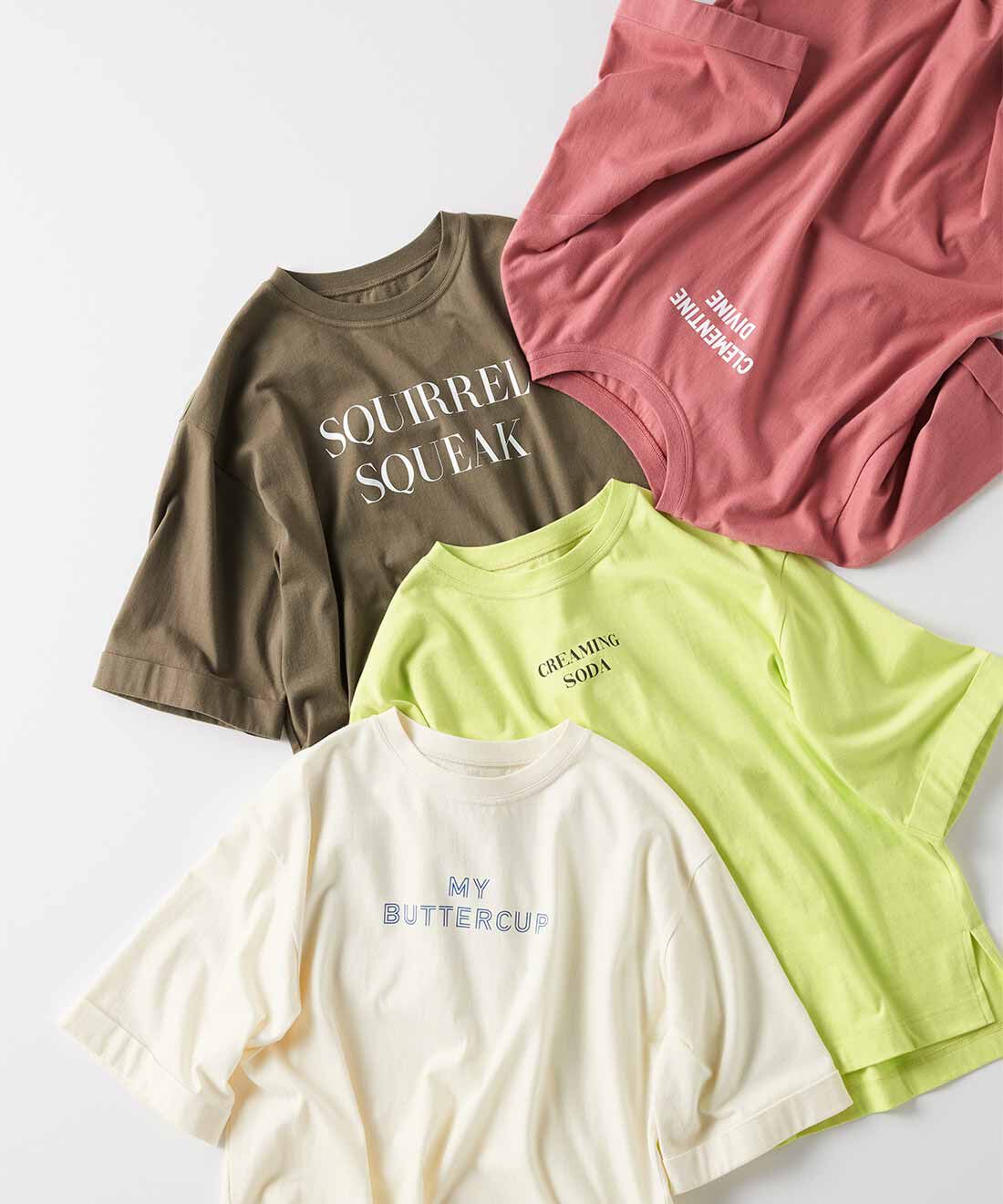 Live in  comfort|リブ イン コンフォート×500色の色えんぴつコラボ トルコオーガニックコットン五分袖Tシャツ【まとめ買いキャンペーン】
