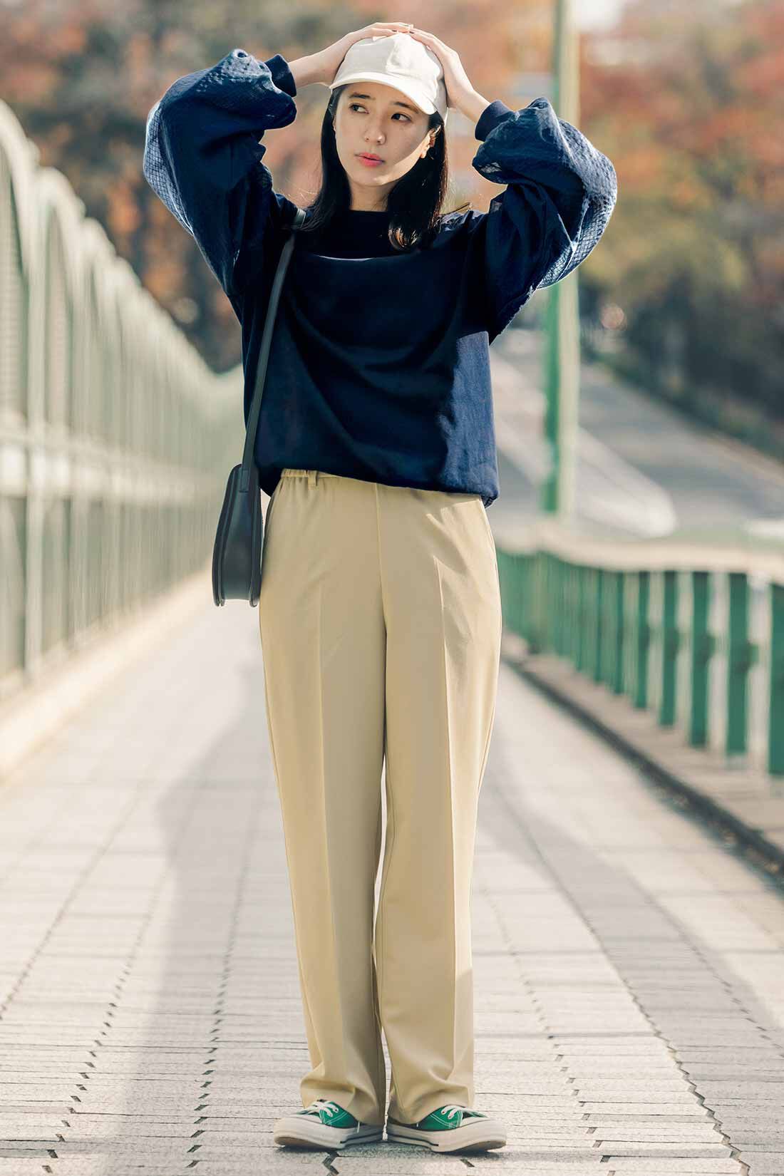 Live in  comfort|リブ イン コンフォート オンでもオフでも週7活躍！ きれいだねパンツ〈ワイドストレート〉
