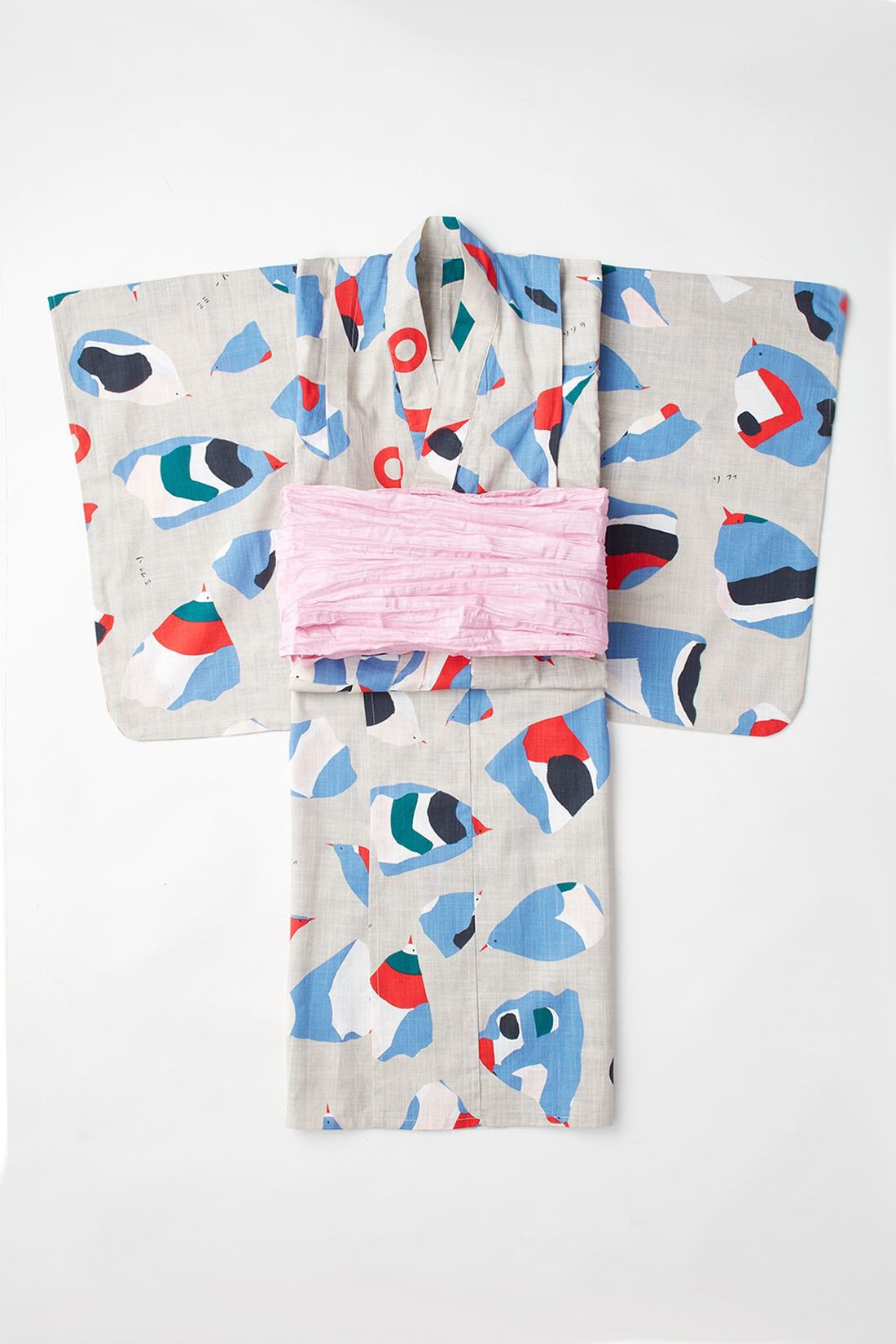 Live in  comfort|京都Subikiawa食器店さんとつくった 風船鳥柄の浴衣（ゆかた）|※帯はお届けに含まれません。