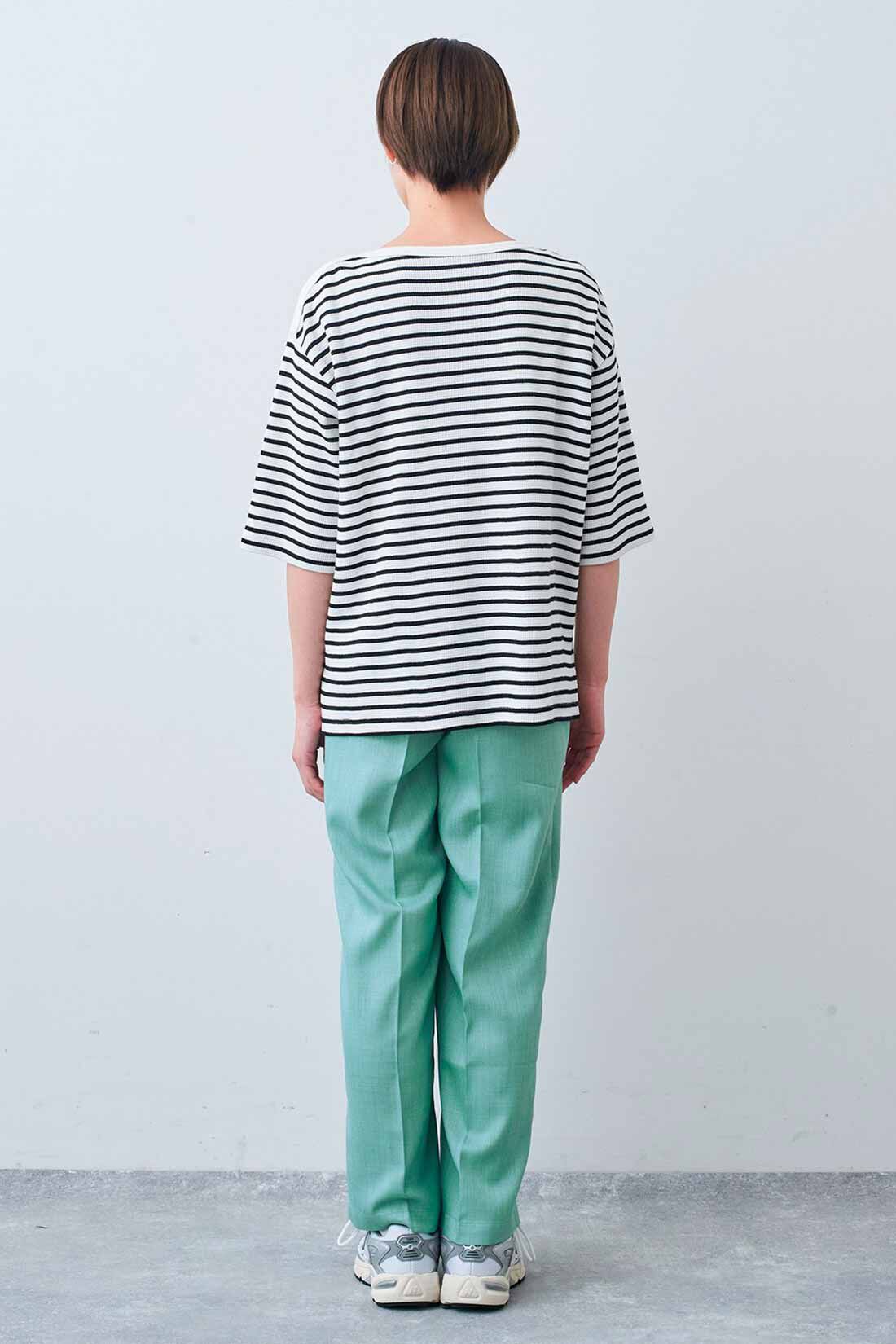 Live in comfort［リブインコンフォート］|リブ イン コンフォート Live love cotton（R）プロジェクト 肌心地やわらかな 大人ボーダーワッフルトップスの会