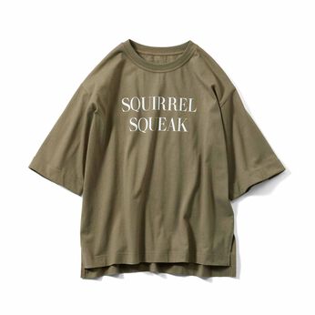 Live in  comfort | ５００色の色えんぴつ トルコオーガニックコットン 五分袖 Ｔシャツ カーキ