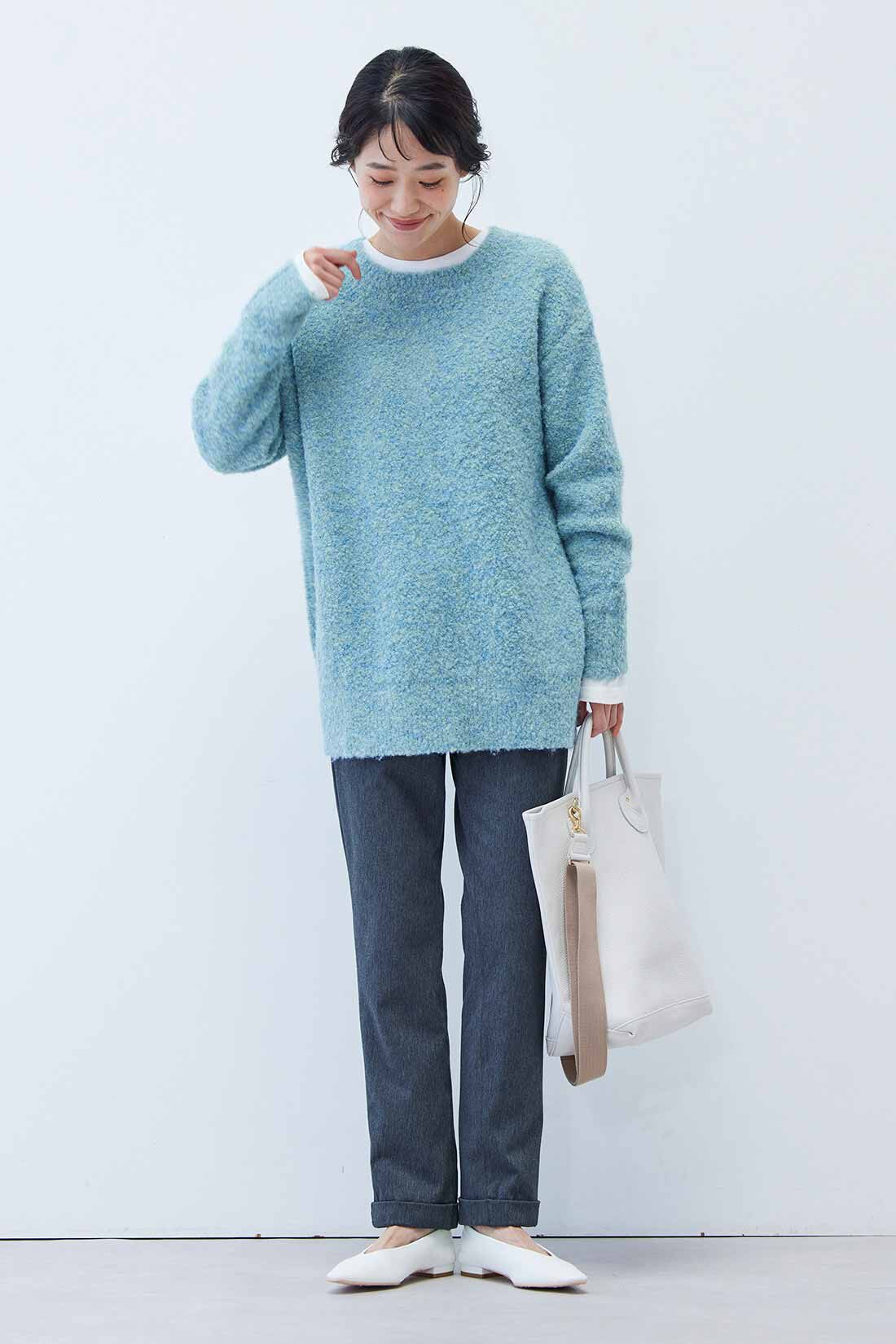 Live in comfort［リブインコンフォート］|リブ イン コンフォート きれい見えなのにしっかり暖か スッキリ裏ボアパンツ〈グレー〉