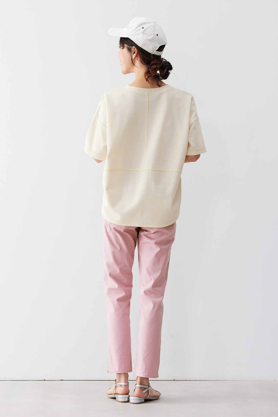 Live in  comfort|リブ イン コンフォート スタンダードで使い勝手抜群のちょうどいいカラーチノパン〈ライム〉|これは参考画像です。お届けするカラーとは異なります。