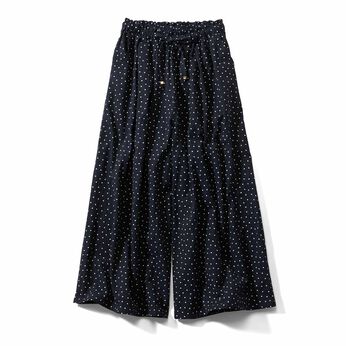 Live in  comfort | ふんわり ダブル ガーゼ ナチュラル ガウチョ パンツ ドット