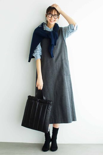 Live in comfort［リブインコンフォート］ | ふかふか キルティング ショルダー バッグ 黒