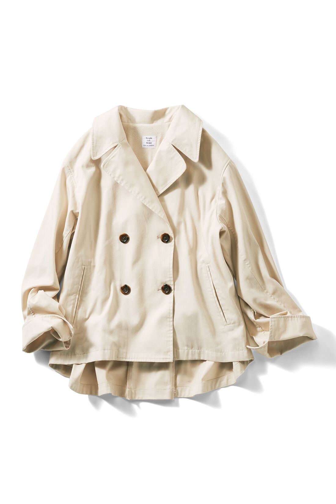 Live in  comfort|リブ イン コンフォート　シンプルライフ研究家 マキさんとつくった 着分けない 裏フリースジャケットコート〈アイボリー〉