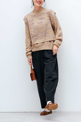 Live in comfort［リブインコンフォート］ | ベストとあぜ編みニットトップスセットＢＥリブイン