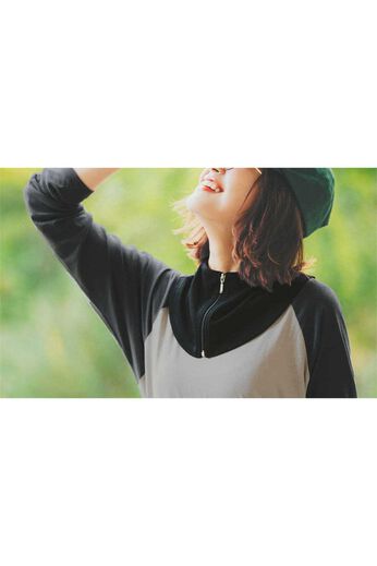 Live in comfort［リブインコンフォート］ | 吸汗速乾 UV対策 ネックカバー 〈黒〉