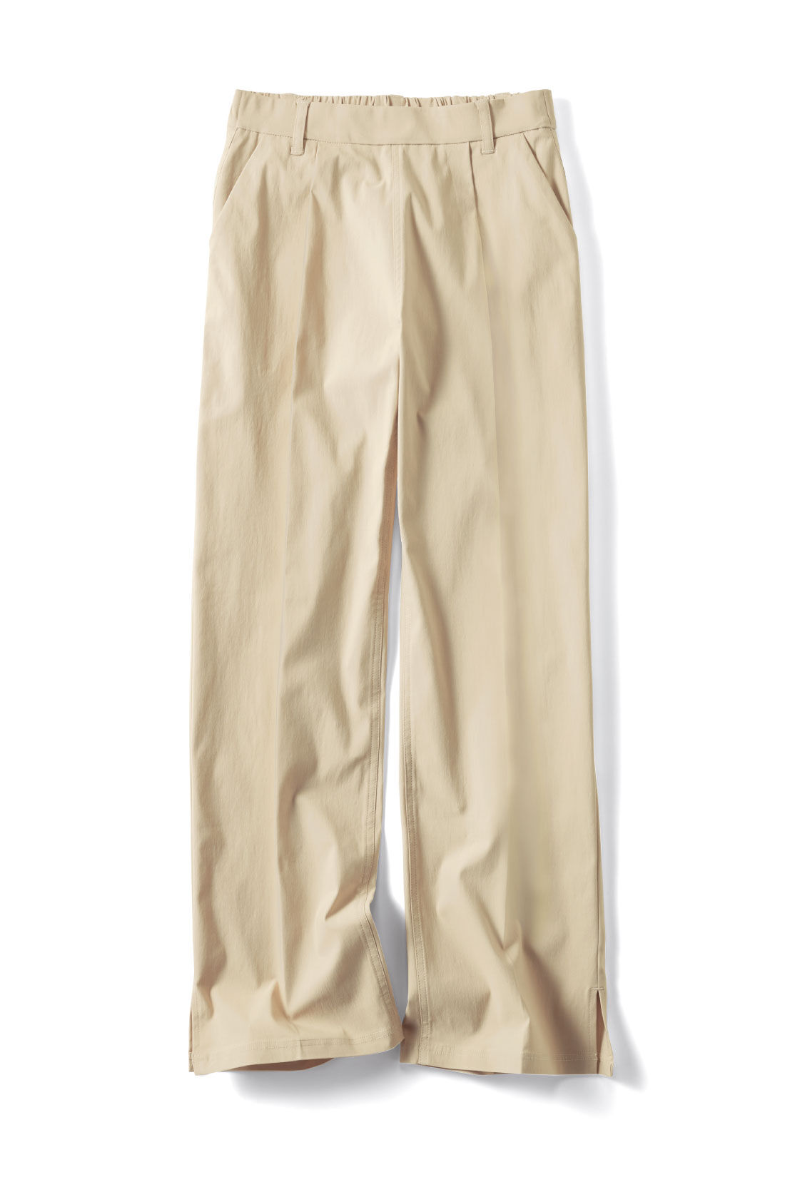 Live in  comfort|リブ イン コンフォート　Yラインが気になりにくい すっきり美脚！ スーパー伸び軽ストレートパンツ〈アイボリー〉|アイボリー