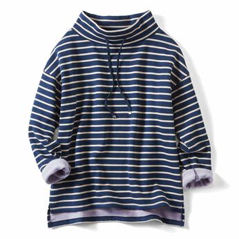 Live in comfort［リブインコンフォート］ | ＬＬＣ裏起毛ボーダートップスＮＶ　リブイン