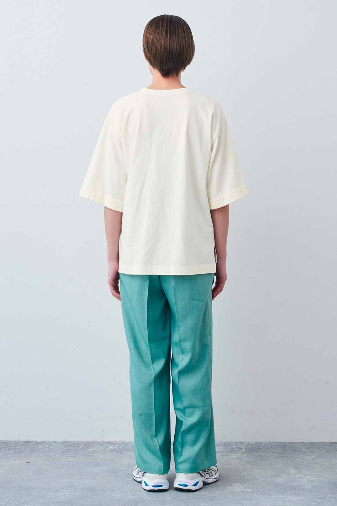 Live in  comfort|リブ イン コンフォート×500色の色えんぴつコラボ トルコオーガニックコットン五分袖Tシャツ【まとめ買いキャンペーン】
