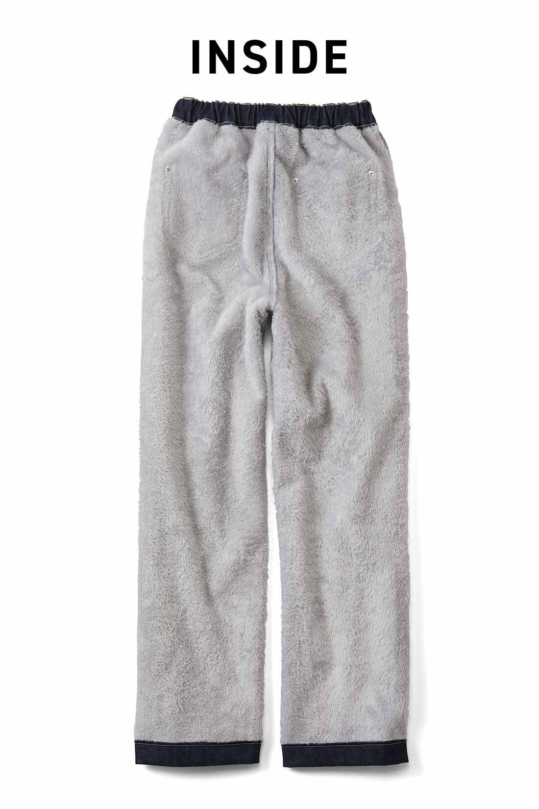 Live in  comfort|リブ イン コンフォート ぬくぬくでしあわせ ゆったりはける裏ボアワイドパンツ【まとめ買いキャンペーン】