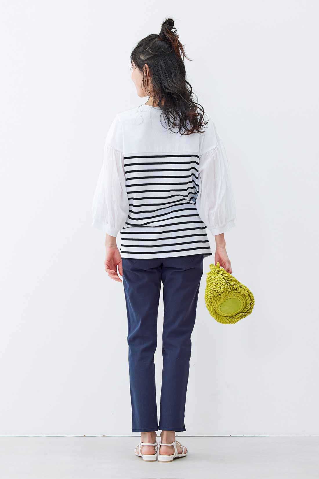 Live in comfort［リブインコンフォート］|Live love cotton（R）プロジェクト リブ イン コンフォート 一枚でサマになる袖布はく ボーダートップスの会