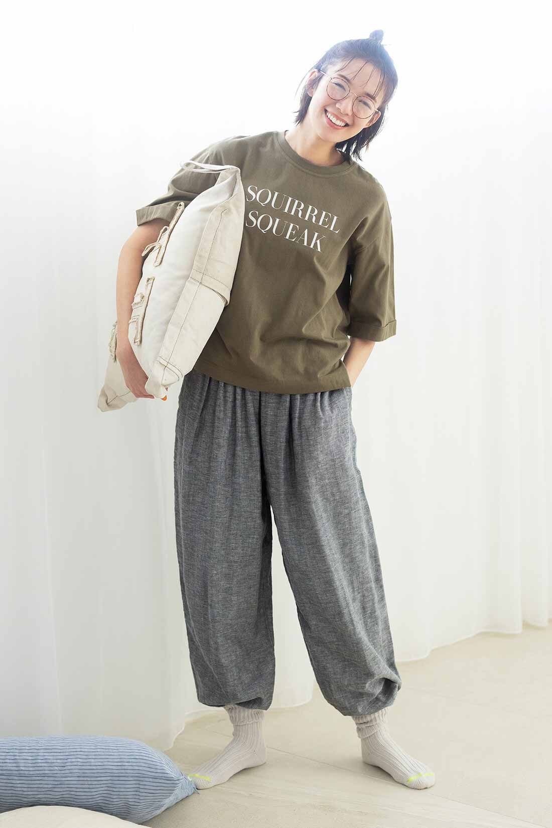 Live in  comfort|リブ イン コンフォート×500色の色えんぴつコラボ トルコオーガニックコットン五分袖Tシャツ【まとめ買いキャンペーン】