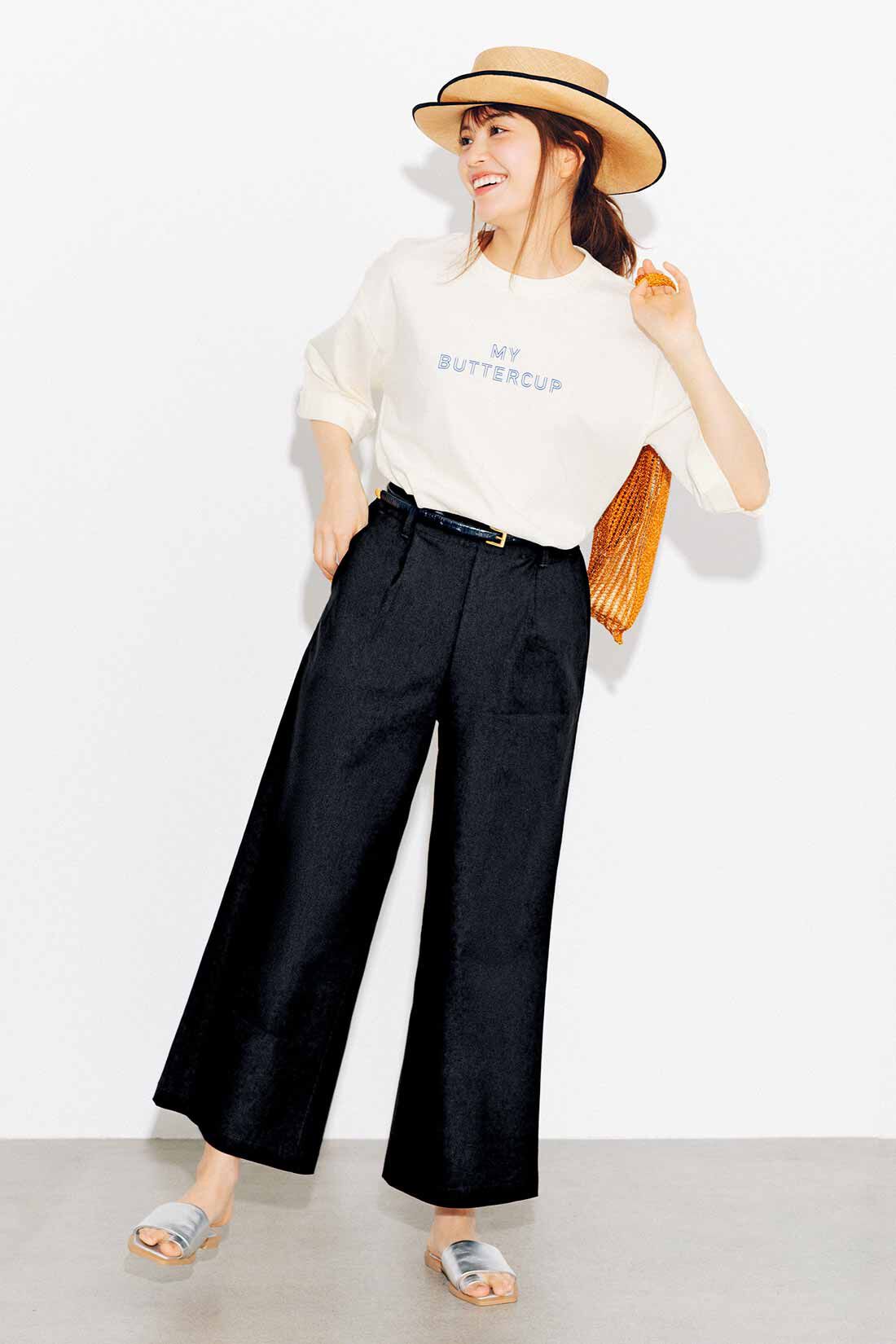 Live in  comfort|リブ イン コンフォート×500色の色えんぴつコラボ トルコオーガニックコットン五分袖Tシャツ【まとめ買いキャンペーン】