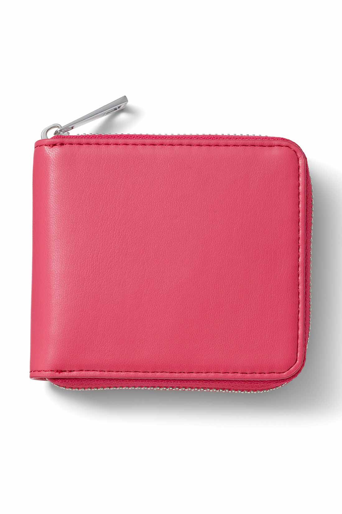 Live in  comfort|リブ イン コンフォート はまじとコラボ ピンクリボン 手のひらサイズでたっぷり入る！ 大人ピンクの二つ折り財布