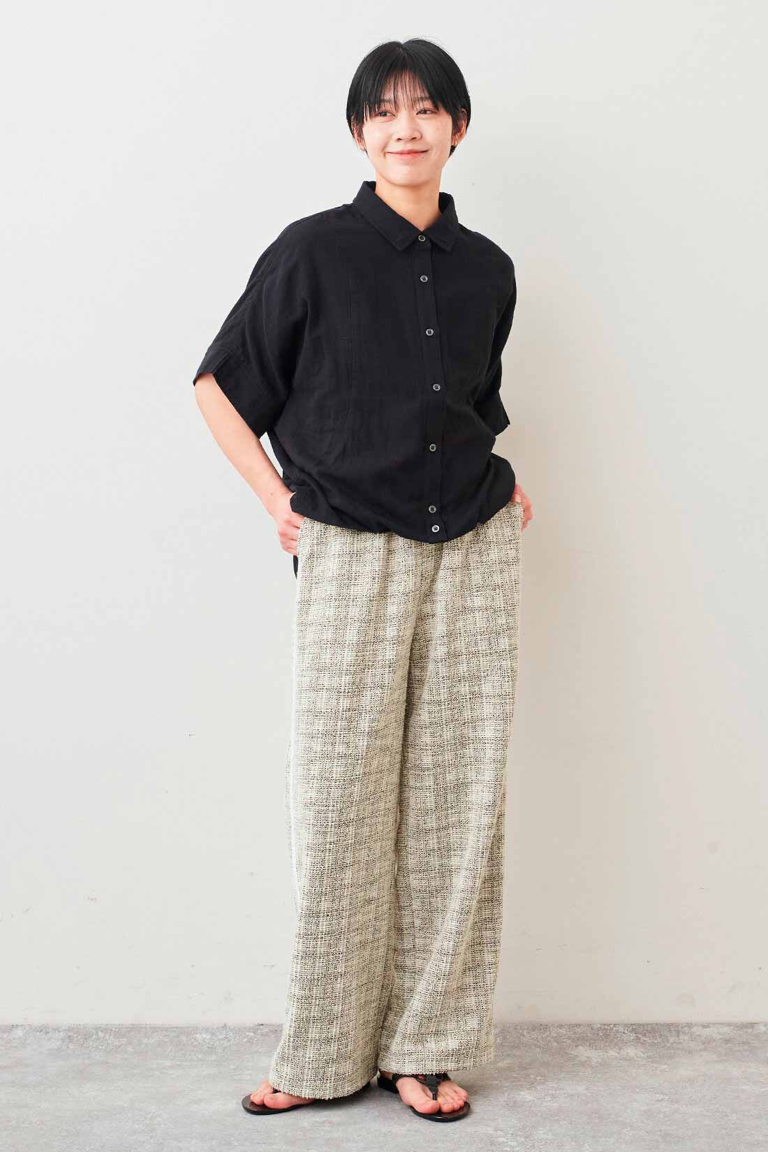 Live in  comfort|リブ イン コンフォート ふんわりダブルガーゼのナチュラルシャツ