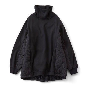 Live in  comfort | キルティングと裏起毛のチュニック〈ＢＫ〉リブイ