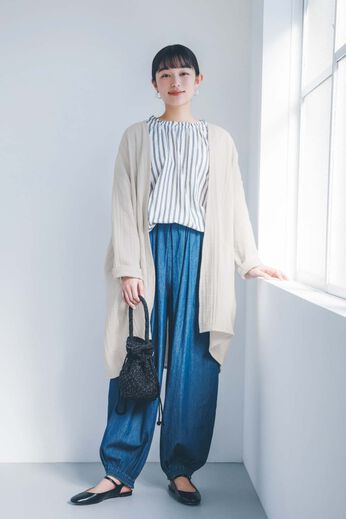 Live in comfort［リブインコンフォート］ | コットントリプルガーゼコートＬＧＹ　リブイン