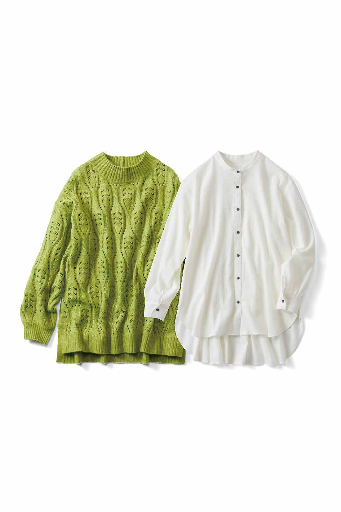 Live in comfort［リブインコンフォート］|Live in comfort ロングシーズン使える 着まわし万能トップス2枚セット|※写真はお届けの一例です。