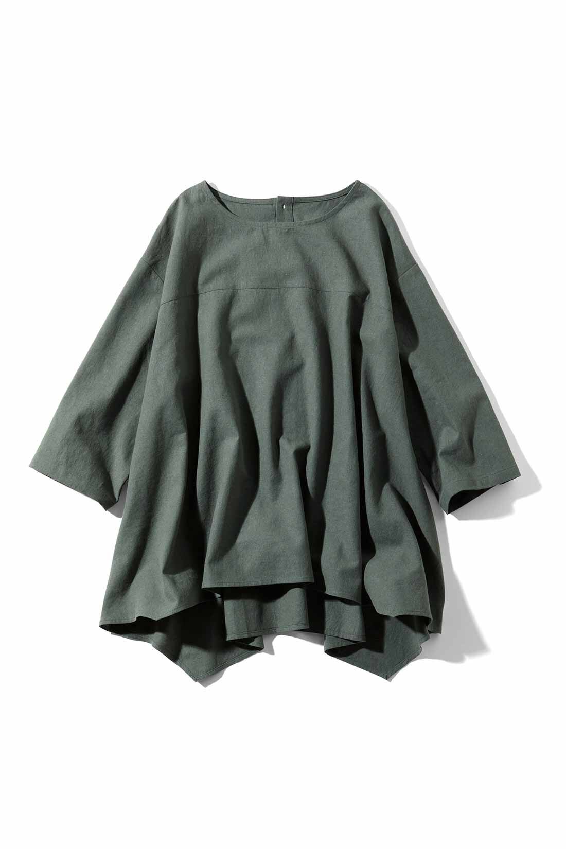 Live in  comfort|リブ イン コンフォート はまじとコラボ 揺れるヘムラインを楽しむ麻混トップス【まとめ買いキャンペーン】