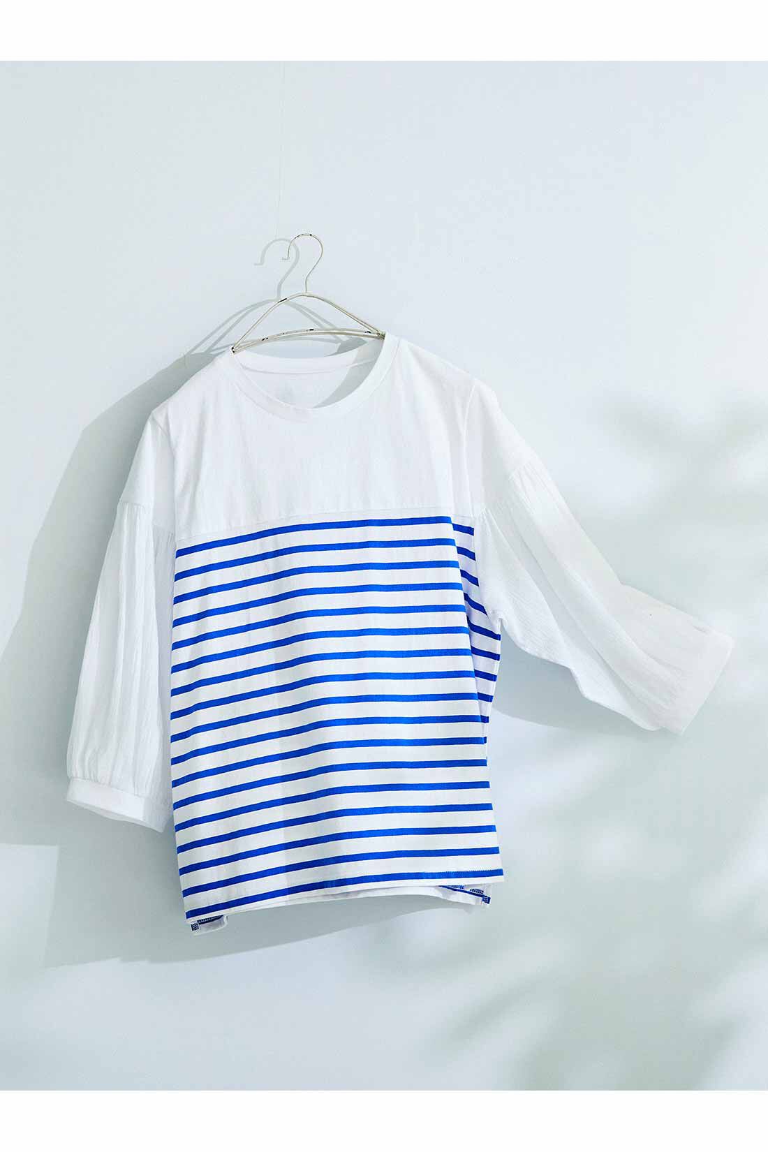 Live in comfort［リブインコンフォート］|Live love cotton（R）プロジェクト リブ イン コンフォート 一枚でサマになる袖布はく ボーダートップスの会