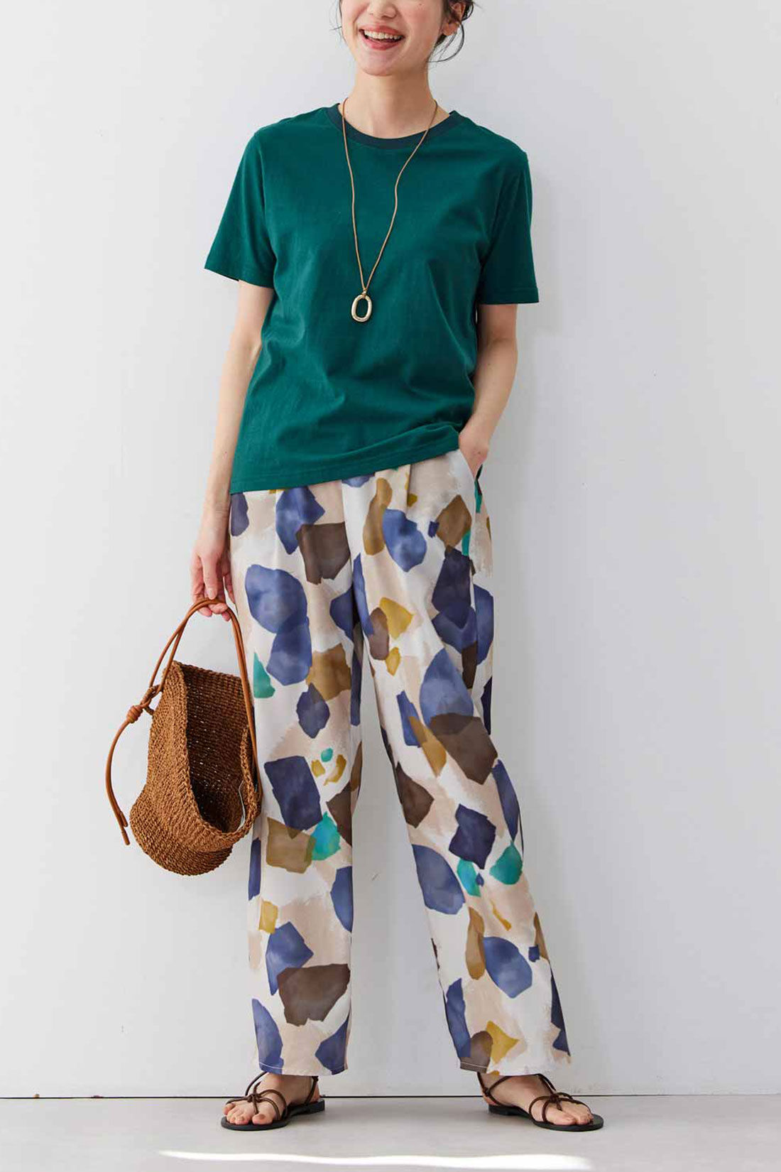 Live in comfort［リブインコンフォート］|Live love cotton（R）プロジェクト リブ イン コンフォート きれいシルエットのパックTシャツ＆タンクトップセット〈ブラック＆グリーン〉