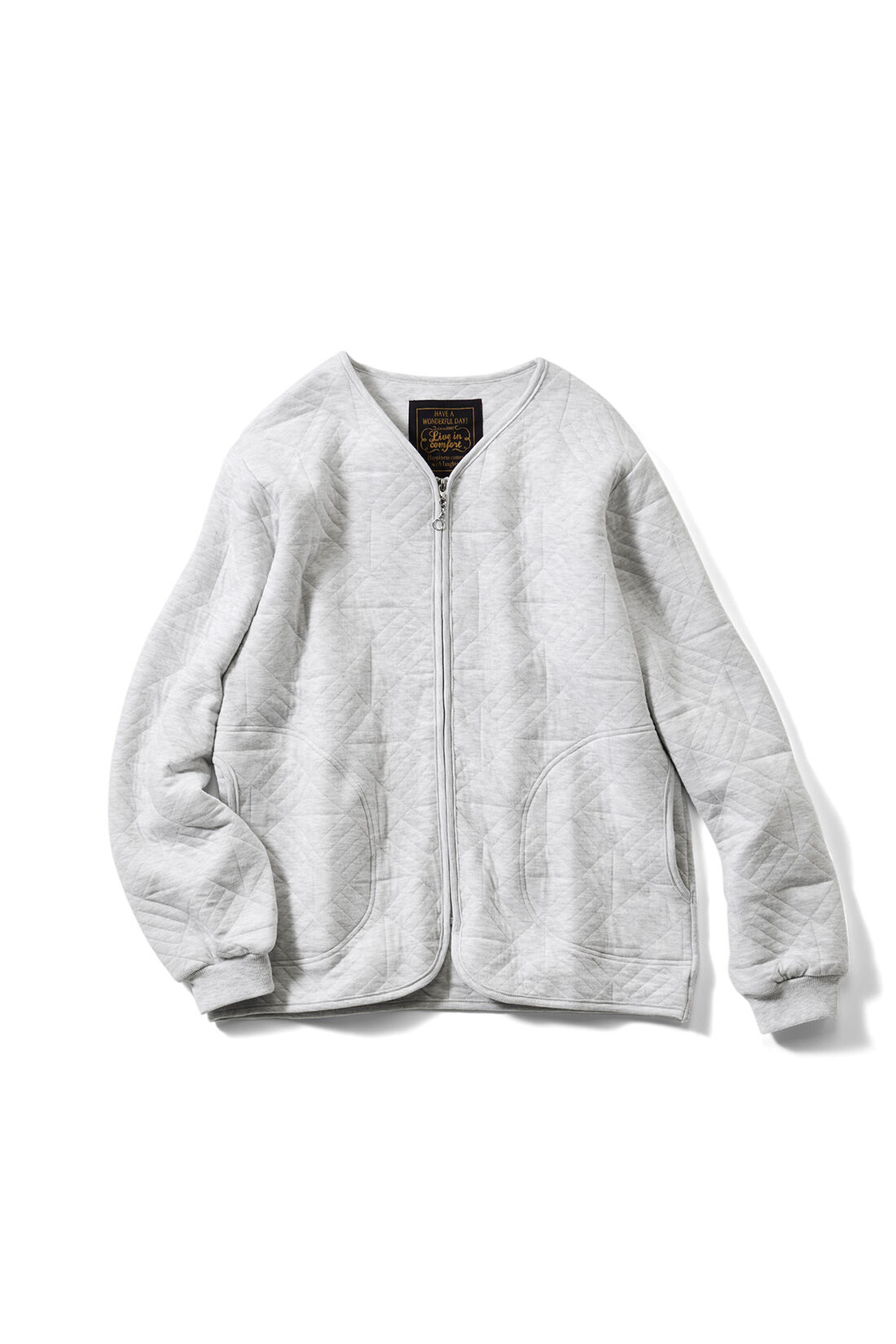 Live in  comfort|リブ イン コンフォート 季節の変わり目に大活躍する ふかふかキルティングカットソーブルゾン〈オートミール〉|オートミール