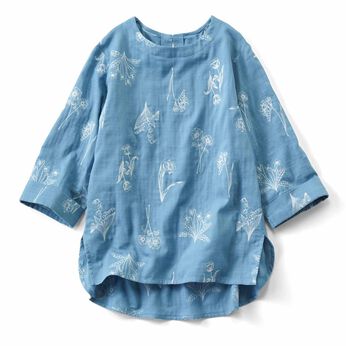 Live in comfort［リブインコンフォート］ | ＷＧボタニカル刺しゅうトトップス〈ＢＬ〉リブイン