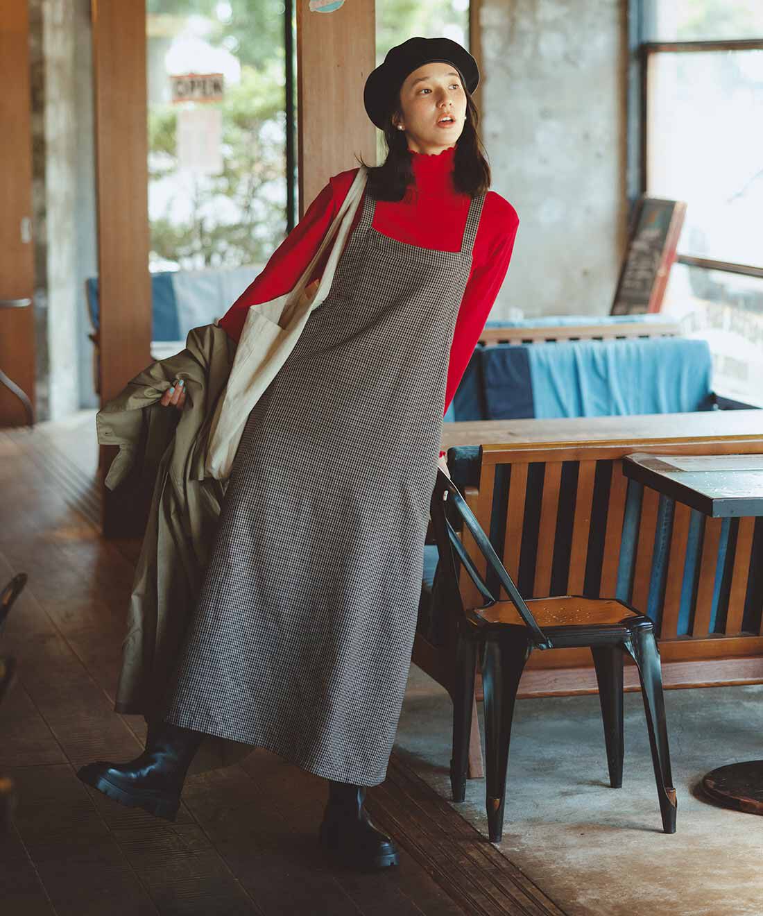 Live in comfort［リブインコンフォート］|リブ イン コンフォート ざばっと着るだけで ぬくぬくしあわせな裏ボアライトジャンパースカート