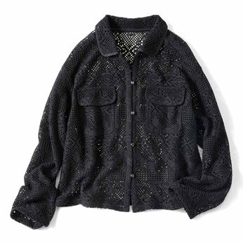 Live in  comfort | くぼっち華やぎレースシャツジャケットリブイン