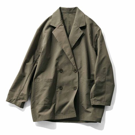 栞里ちゃん 撥水 ＵＶカット アクティブ コクーン ジャケット カーキ