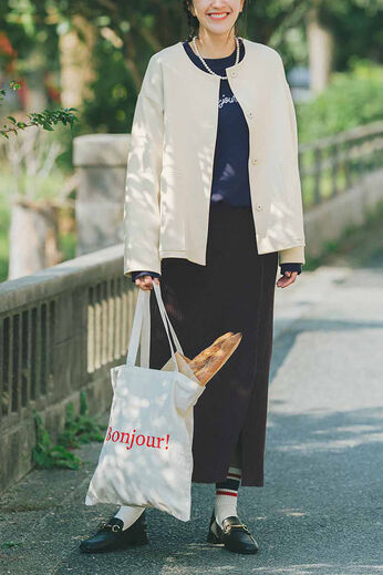 Live in  comfort | 軽やかポンチブルゾン　リブイン