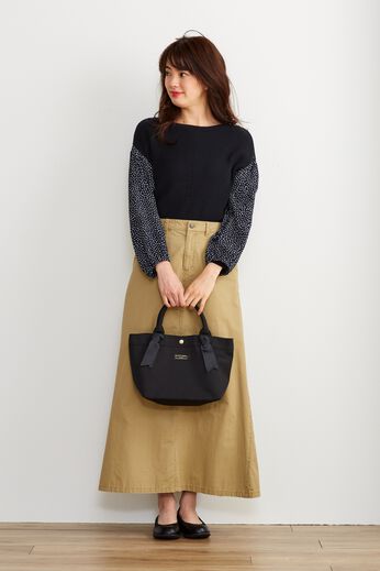 Live in  comfort | リボン付きトートバッグ〈ＢＫ〉リブイン