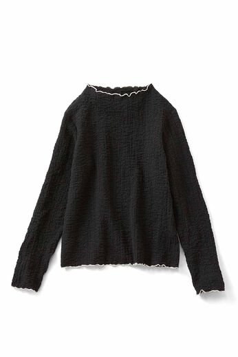 Live in comfort［リブインコンフォート］ | コットン混のぽこぽこトップス　リブ