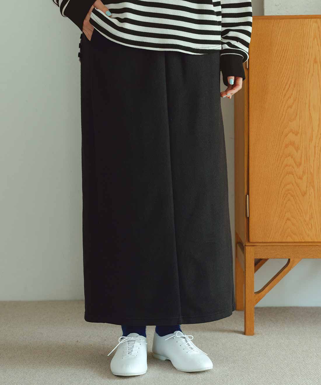 Live in comfort［リブインコンフォート］|リブ イン コンフォート 外でも家でも極上の暖かさ！ リラックス裏ボアカットソーロングスカート