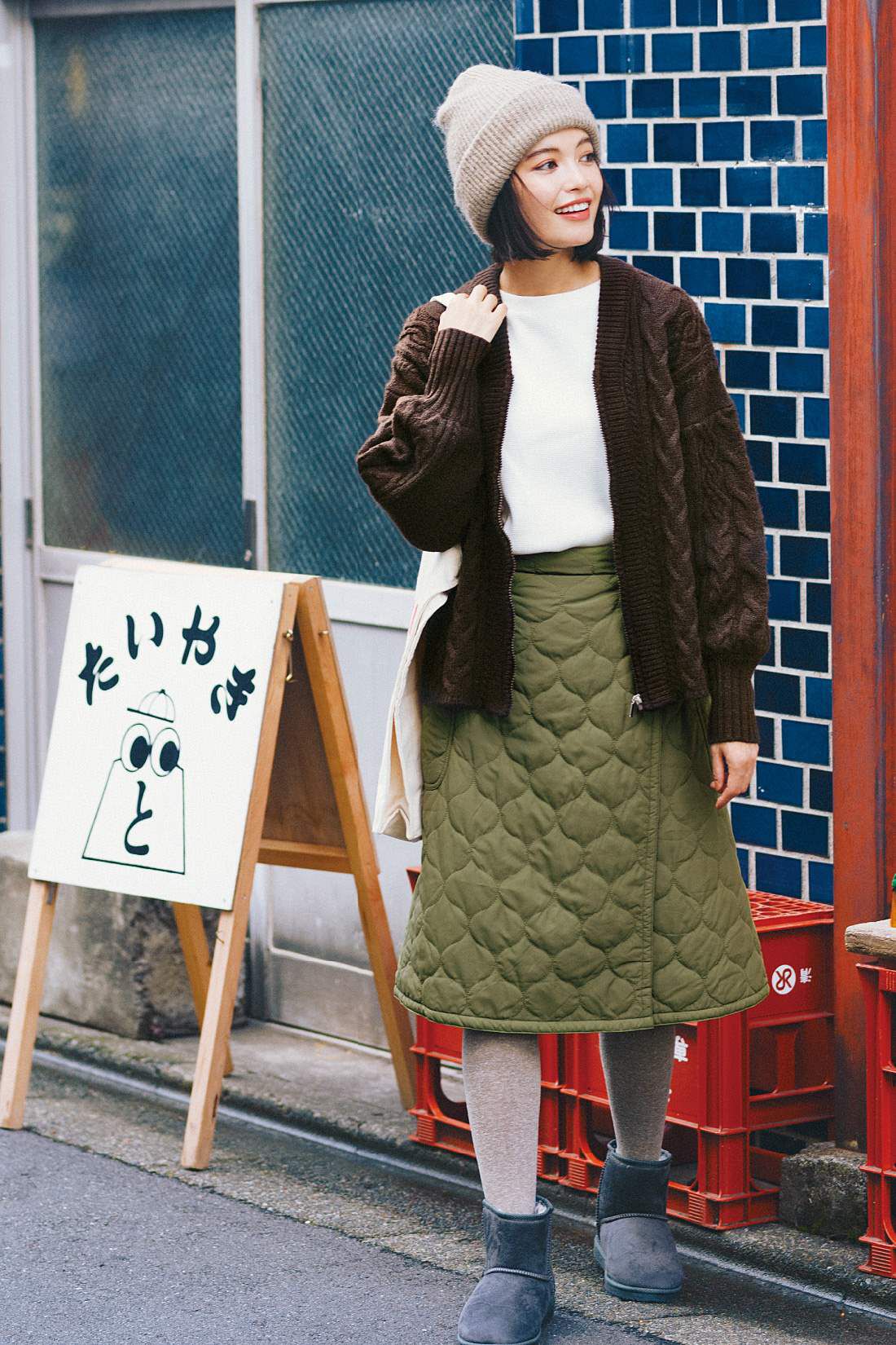 リブ イン コンフォート くるっと巻いて即ぽかぽか！ 裏ボア遣い