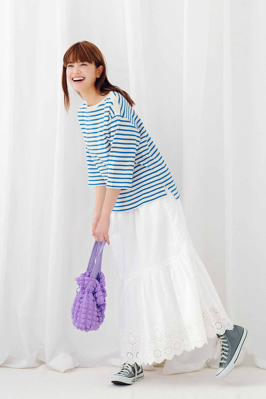 Live in comfort［リブインコンフォート］|リブ イン コンフォート Live love cotton（R）プロジェクト 肌心地やわらかな 大人ボーダーワッフルトップスの会
