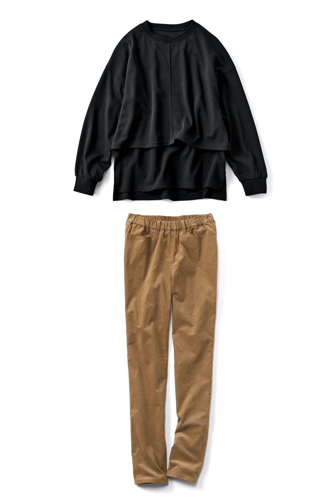 Live in comfort［リブインコンフォート］|リブ イン コンフォート　ロングシーズン使える トップスとパンツのコーデセットの福袋|※写真はお届けの一例です。お届けするデザインはフェリシモにおまかせください。