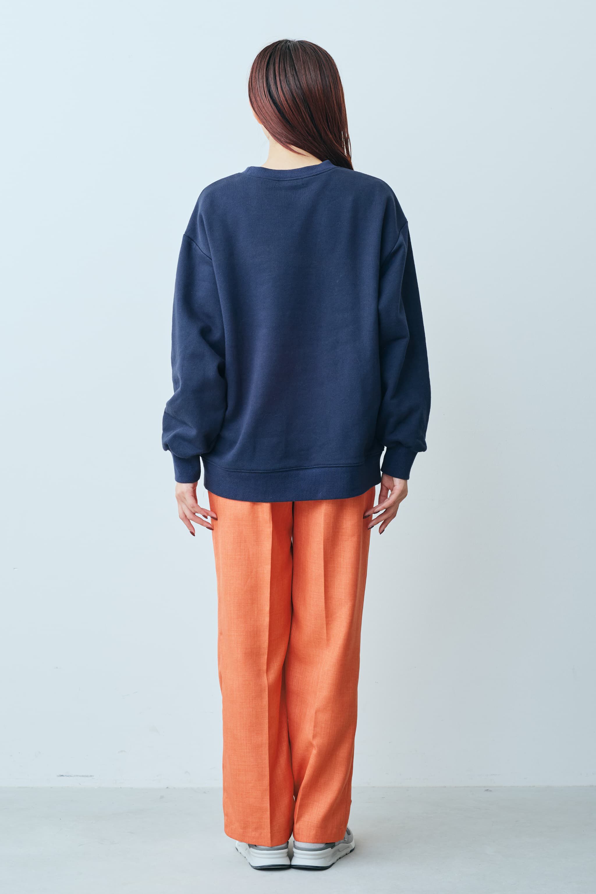 Live in  comfort|リブ イン コンフォート　Ｌｉｖｅ　Ｌｏｖｅ　ＣｏｔｔｏｎⓇプロジェクト　大人っぽく着られる　すそファスナースウェットトップス 〈ネイビー〉