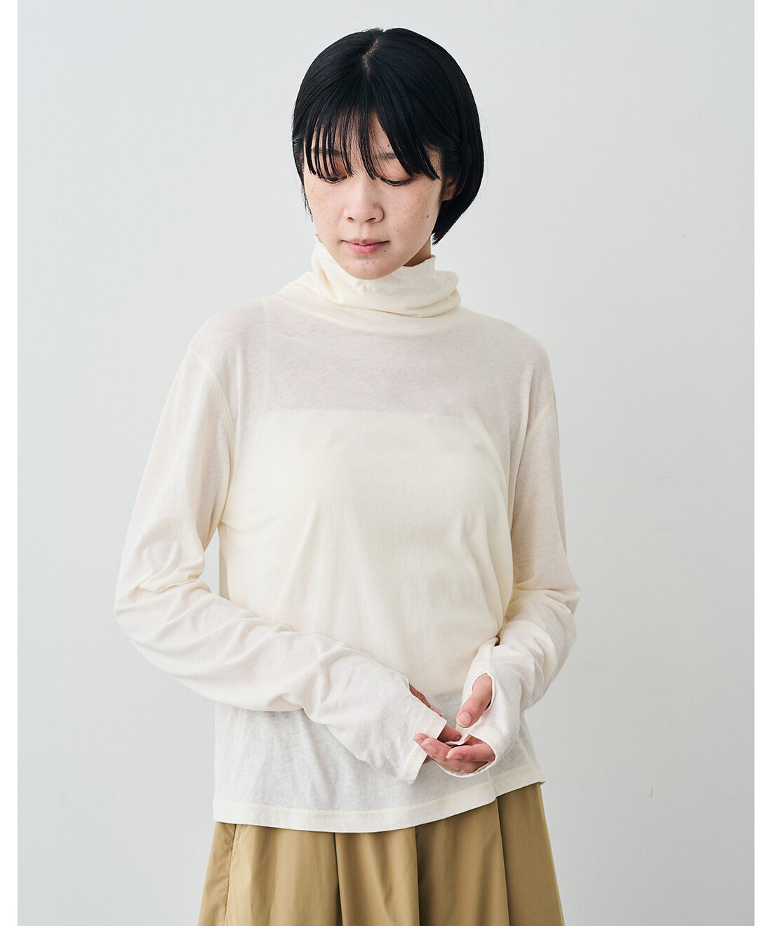 Live in comfort［リブインコンフォート］|リブ イン コンフォート 素肌のように心地よい 綿100％のシアースキンハイネックトップスの会