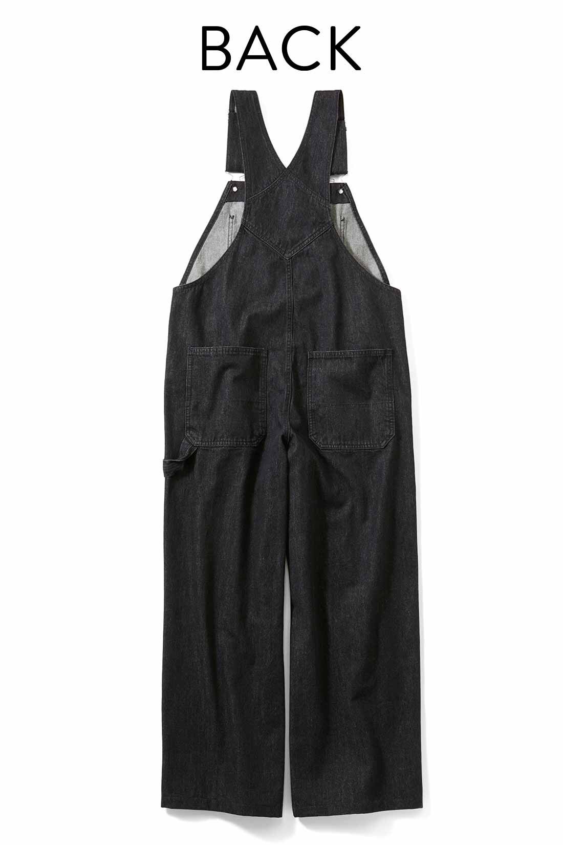 Live in  comfort|リブ イン コンフォート 人気スタイリスト 石上 美津江さんとつくった これが正解！ 大人のこなれサロペット〈ブラックデニム〉|BACK