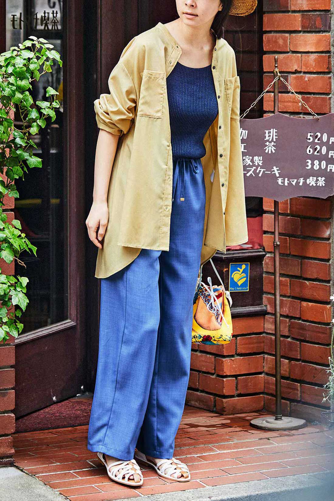 リブ イン コンフォート きれい見えだけどらくちん 麻調合繊イージーパンツの会｜パンツ｜ボトムス｜レディースファッション｜レディースファッション・洋服の通販｜Live  in comfort